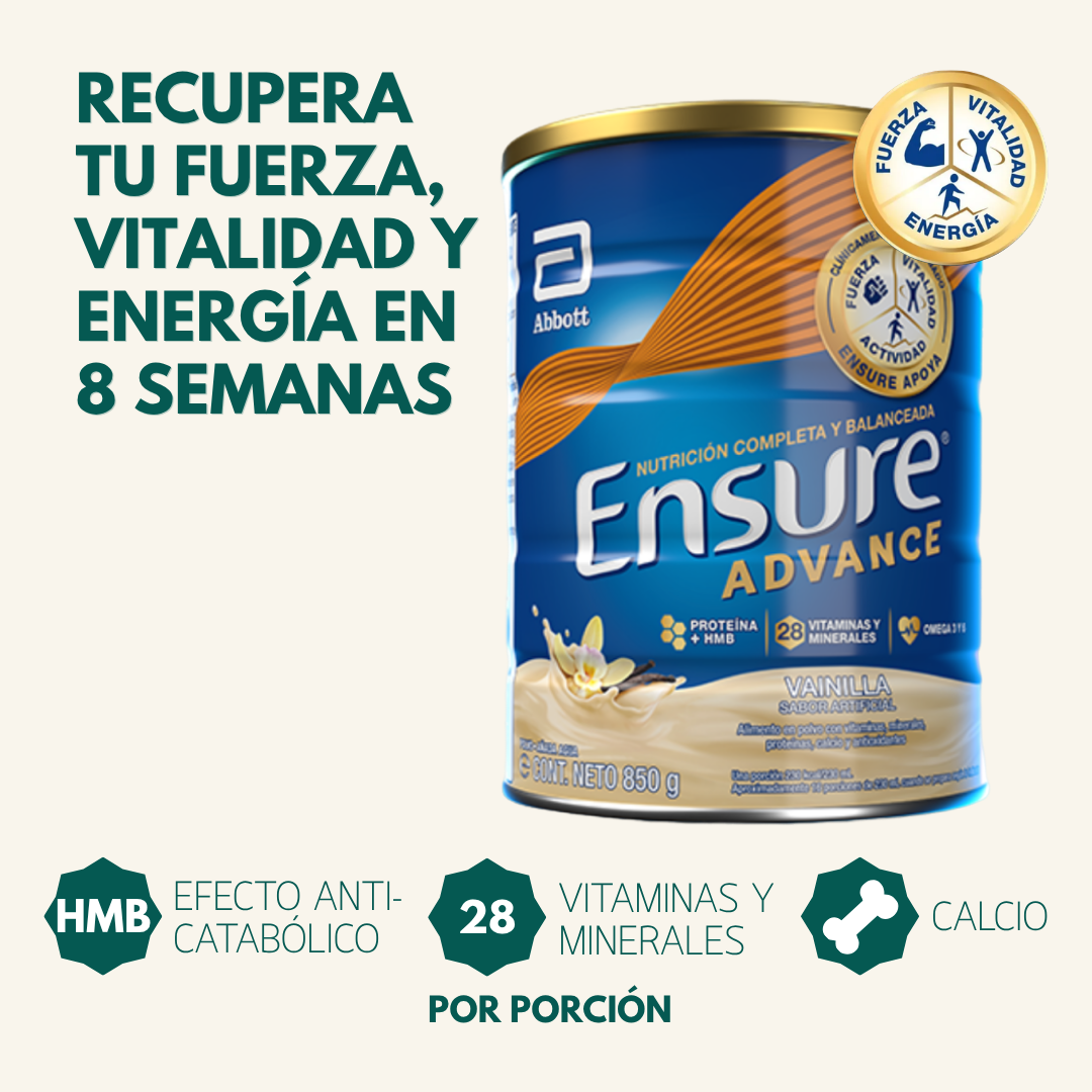 Ensure® Advance Lata En Polvo Sabor Vainilla 850g